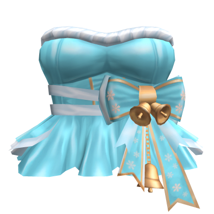 3.0 Christmas Turquoise Mini Xmas Ruffle Dress
