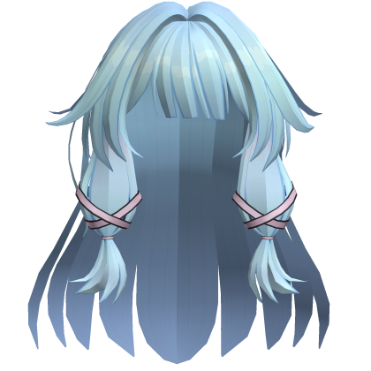 Low Twintails Anime Hair Columbina Blue ♥ Roblox item