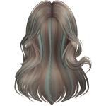 Aqua Chic Over Shoulder Hair 