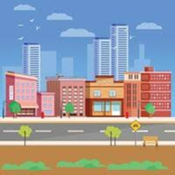 Animated invaded small city