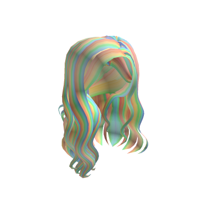 Wavy Rainbow Side Part Hair
