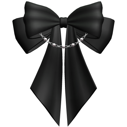 Black Ribbon Hair Bow Roblox item