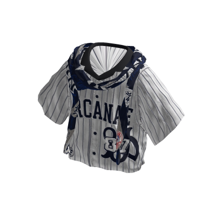 Navy Striped Jersey Scarf Top thumbnail