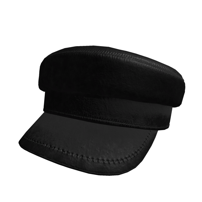 (New) Black Beret Hat Japanese Vkei Leather