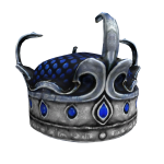 Elegant Blue Silver Crown