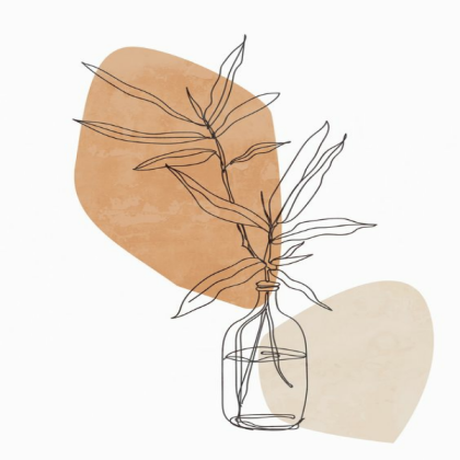 modern minimalistic one line plant drawing Roblox decal