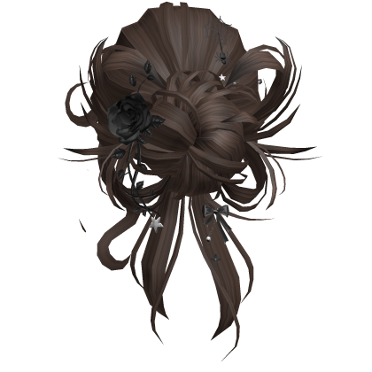Gothic Messy Rose Thorn Bun (Brown)
