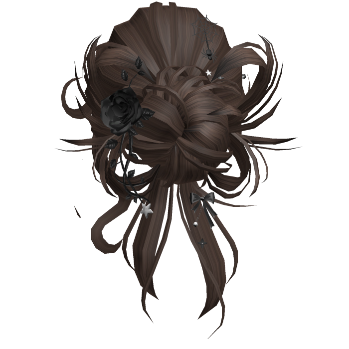 Gothic Messy Rose Thorn Bun (Brown)