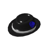 Fedora with Blue Rose