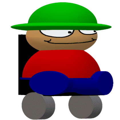 3d bambi in dave's wheelchair pixel Roblox decal