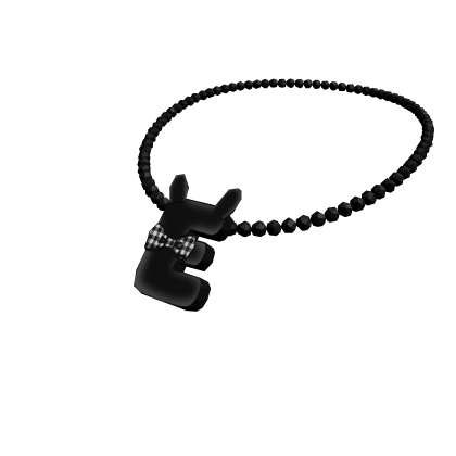 🐇ৎ bunny E inital necklace
