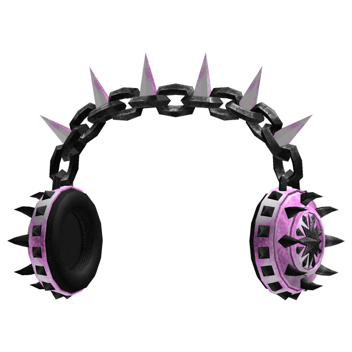 Pink and Black Spikey Headphones