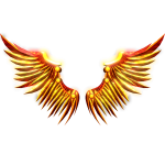  [⌛GLOW EMISSIVE] Gold/Red ✨ Harbinger Wings