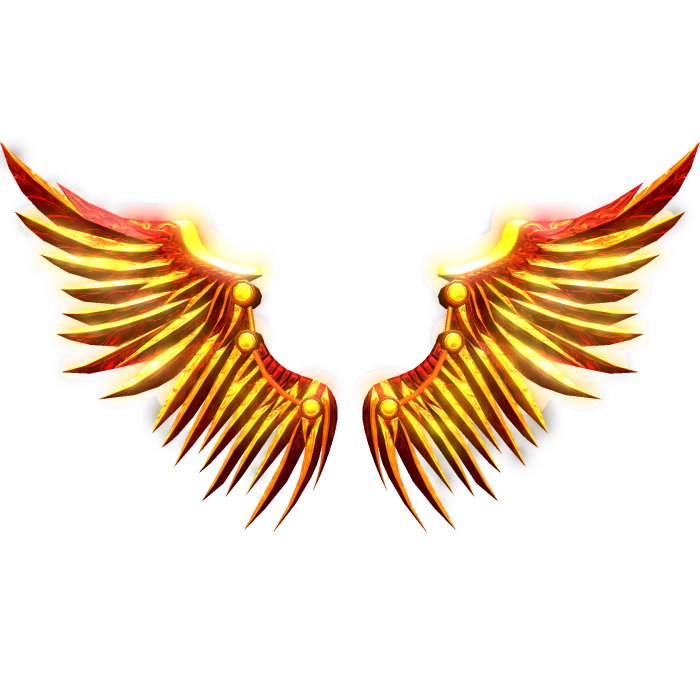  [⌛GLOW EMISSIVE] Gold/Red ✨ Harbinger Wings