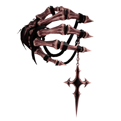 Rose Gold Skeleton hand w pendant
