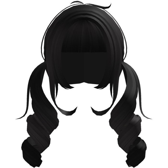 Curly KuruKuru Pigtails Black