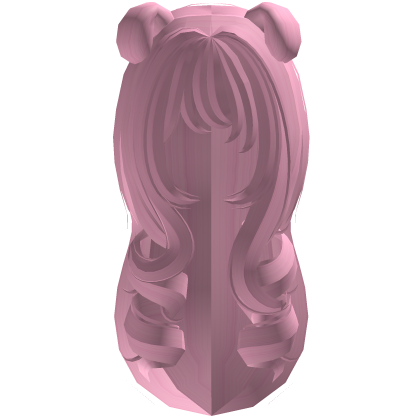 cutecore pink wavy long hair with pup ears