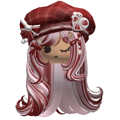 ♡ Christmas Fluffy Beret Combo (Pink & Red)