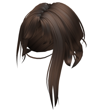 Manga Messy Low Ponytail Hair [Brown] Roblox item