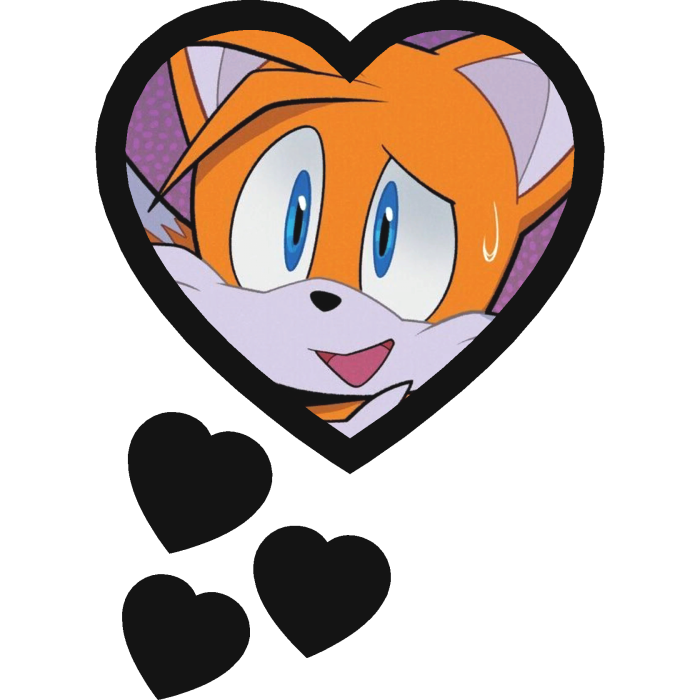 Tails Thinking Hearts Sonic