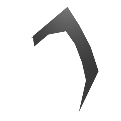 Third Form Hair Front [OUTLINE] Roblox item