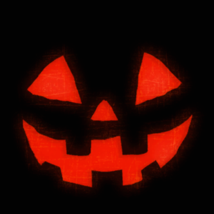 Red Pumpkin Black Halloween Jack o’ Lantern