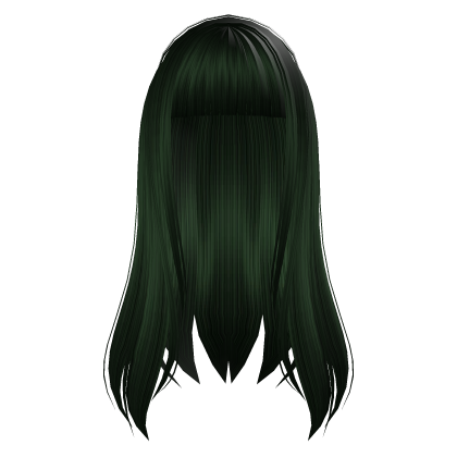 wispy long straight green moe hair  Roblox item