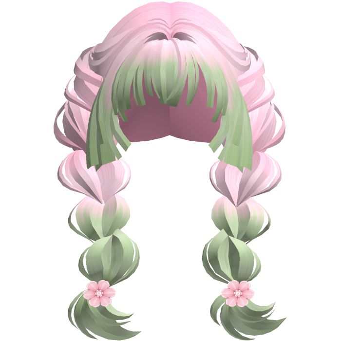 ♡ Mitsuri Kanroji's Pink & Green Sakura Braids