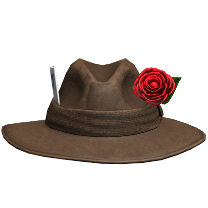 Cowboy Rose Fedora Hat
