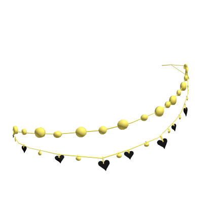 Hair Chain Jewellery Black & Gold Roblox item