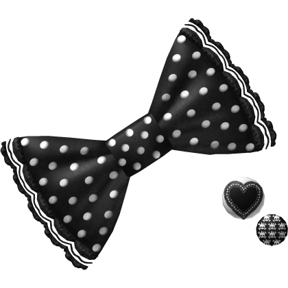 Polka Dot Oversize Ribbon With clips