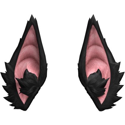 Vkei Emo Black Bat Fur Ears 