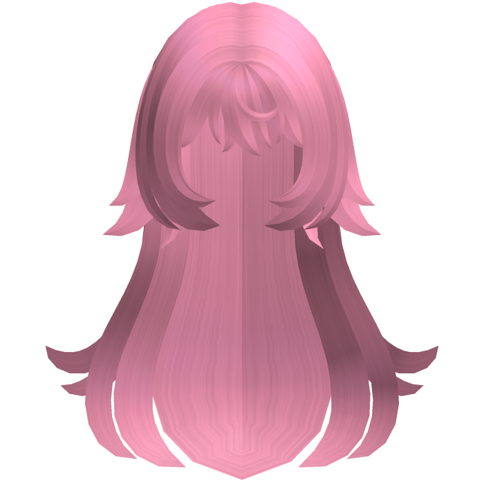 pink moe wispy spiky fluff long hair