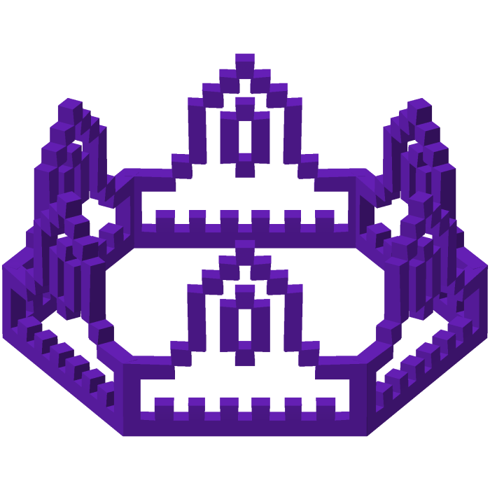 Clockwork Purple 8-Bit Royal Crown Outline (Addon)