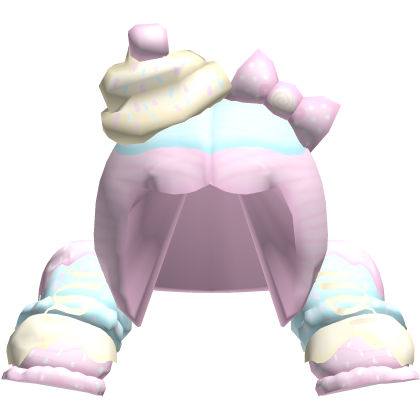 pink confetti creamy dessert icecream hair Roblox item