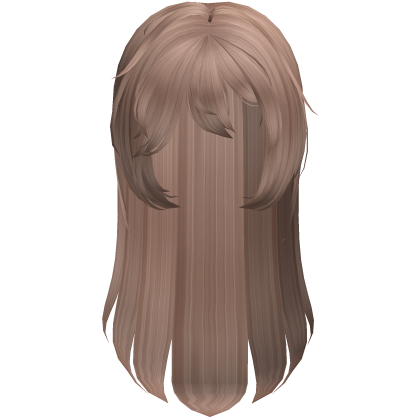 ʚ kawaii simple long shoujo girl hair brown Roblox item