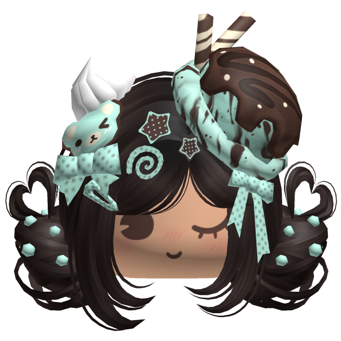 ♡ Ice Cream Girly Buns (Mint Choco)
