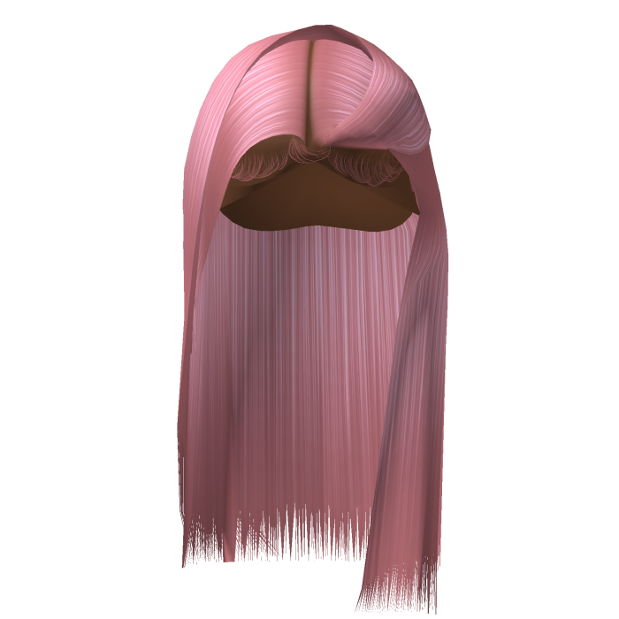 Straight Middle Part Flip Over | Pink