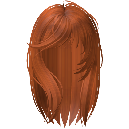 Messy Side Swept Bangs Hair in Ginger Roblox item