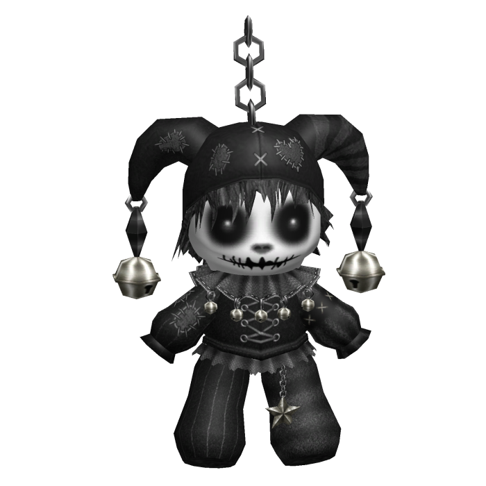 Gothic Emo Plushie Keychain 3.0 Black