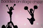 Baddies on stage cheer competition team