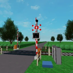 Custom railroad crossing icon