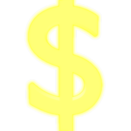 ✨GLOW dollar money sign💎