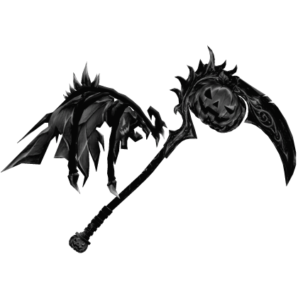 Pumpkin Scythe with Wings 🎃 [Black & White]