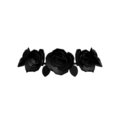 black flower hair bow Roblox item