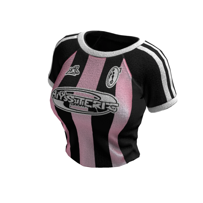 Striped Sporty Tee (Black Pink)