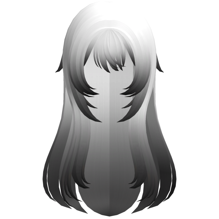 white ombre soft wispy long shoujo girl hair