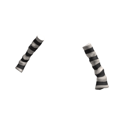 Knitted Arm Warmers Thick Black and White