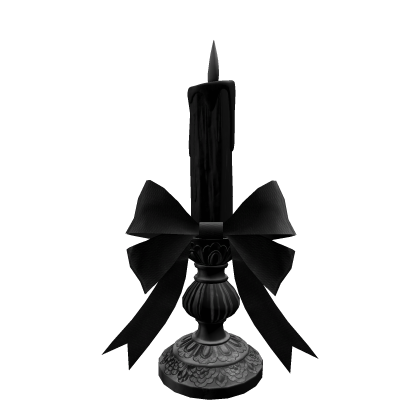 cute gothic black candle 