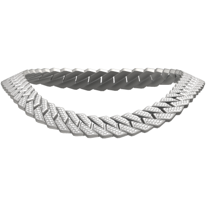 Iced Out Cuban Link Silver Chain 3.0